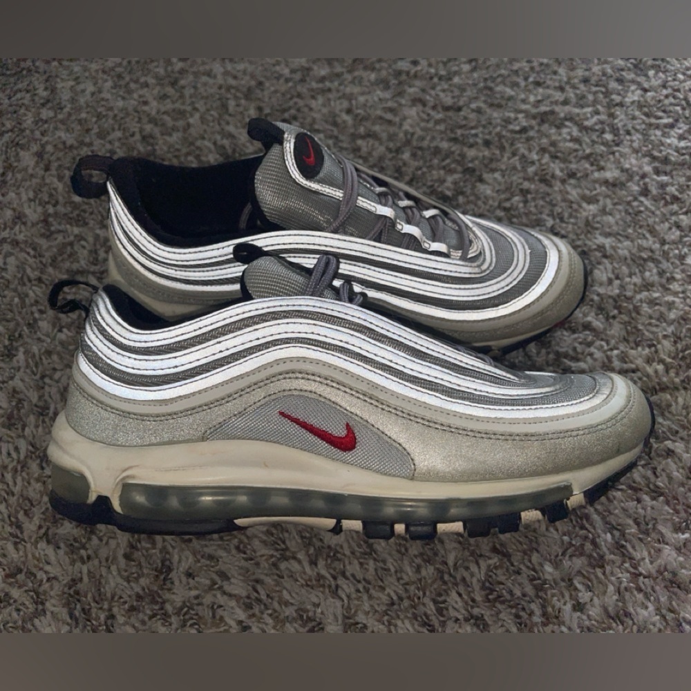 Nike Air Max 97 Men's Sneakers - Silver and Red